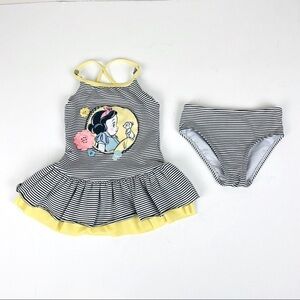 Disney Animators Collection Snow White Striped Tankini Size 4